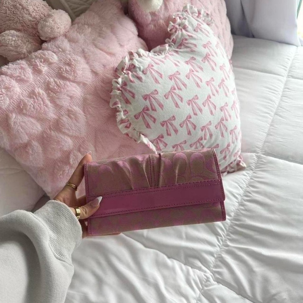 Y2K Coach Barbie Pink Monogram Wallet